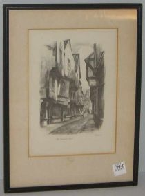 "The Shamples York" Stenciled Print Matted
