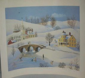 Print Titled "Skating Under The Bridge" by New Orleans Artist