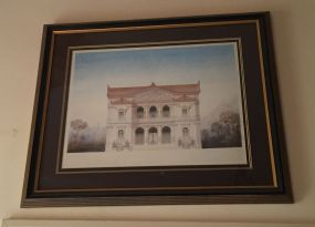 Large Framed Print By J B Fraser The "Village Castle of Bumpta XIV"