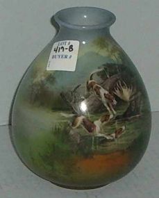 Royal Bayreuth "The Chase" Bulbous Vase