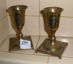 Small Brass Candleholders