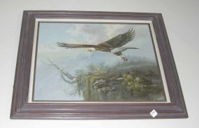 Oil on Canvas "Eagle In Flight" Painting