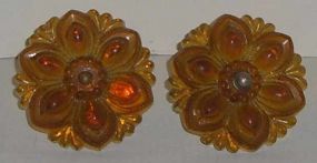 Pair of Pressed Glass Drapery Tiebacks