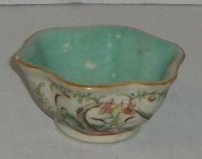 Small Early Chinese Scalloped Edge Bowl