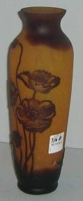 Signed Cameo "Galle" Art Glass Vase
