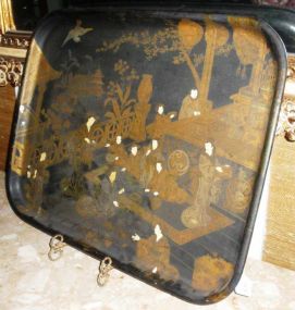 Large Papier Mache&#39; Rectangular Tray
