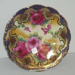 Nippon 12" round charger with cobalt & raised gold d