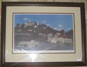 Framed Print "The Heliox" by Noted New Orleans Artist Dewitt Lobrano