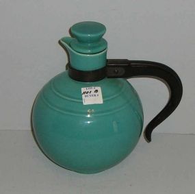 Turquoise Pottery Coffee Pot with Handle