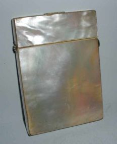 Mother of Pearl Hinged Top Card Case