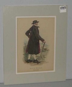 Matted Print "Bauer Aus Muhlenbach, Schwarzwald"
