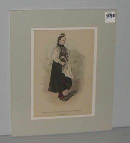 Matted Print "Kranzjengfer (Schappelmeiggi) Aus Montafun, Vorarlberg