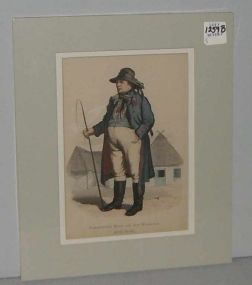 Matted Print "Pommerscher Bauer Aus Dem Weizacker (Kreis Pyritz)"