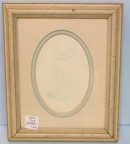 Embossed Paper Picture of Cat