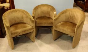 Set of Three Barrel Chairs 