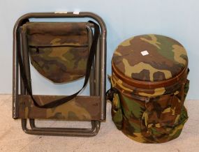 Camo Bucket & Folding Stool