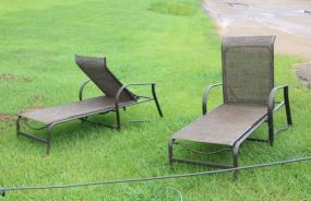 Two Metal Recliners