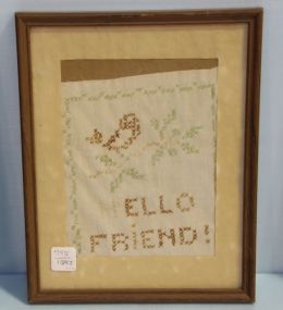 Hello Friend Stitchwork 