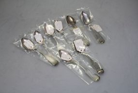 Lot of Eight Early 1800's Spoons 