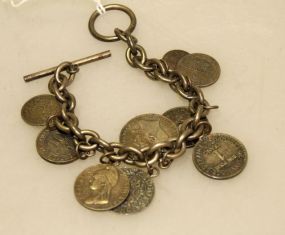 Toggle Style Charm Bracelet 