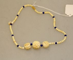 Antique Ivory Bead Necklace 