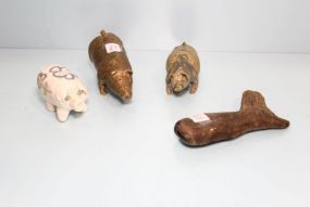 Three Pottery Pigs
