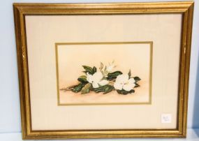 Watercolor of Magnolias 