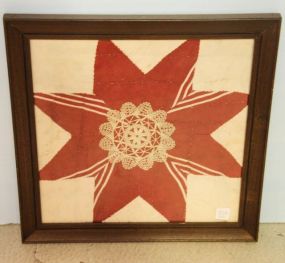 Framed Early Quilt Piece