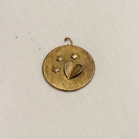 10K Heart and Star Charm