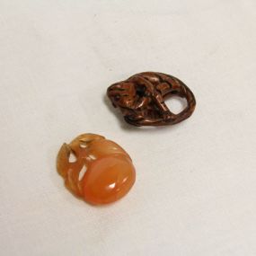 Two small carved Asian Items