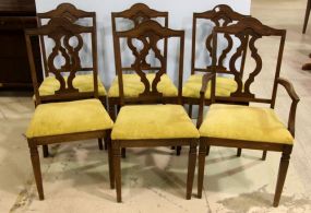 Set of Six Walnut Chairs
