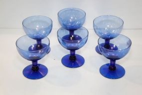 Six Blue Glasses