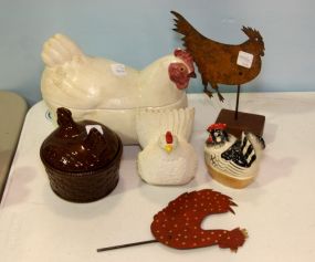 Six Various Hens & Roosters