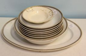 Bavarian China Platter & Eight Bowls