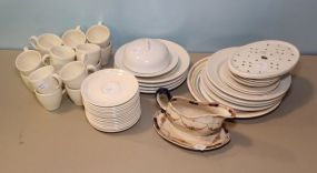 Cups/Saucers, Plates, Butter Dish & Gravy Boat