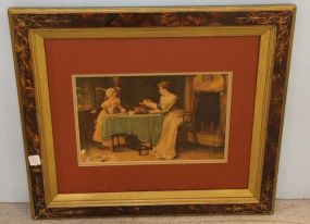 Victorian Print of Ladies Reading