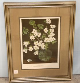 1970 Alabama Dogwood Print