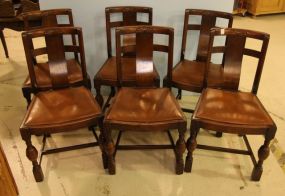 Set of Six Oak Side Chairs 
