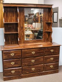 Modern Dresser with Hutch Top 