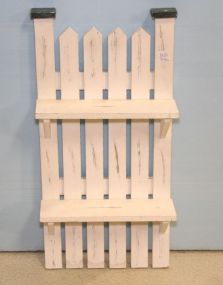 White Hanging Fence Shelf
