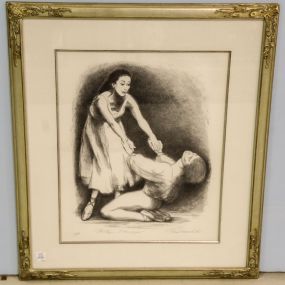 Limited Edition Litograph Signed Tina Mackler entitled "Fonteyn and Nureyev"