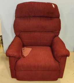 Red Upholstered Arm Chair