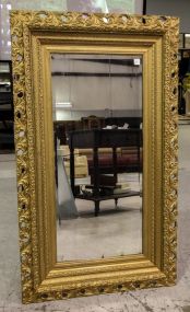Beveled Mirror in Gold Carved Frame
