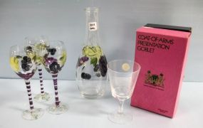 Hand Painted Decanter Set