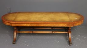 Leather Inlay Coffee Table