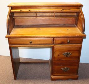 Pine Roll Top Desk