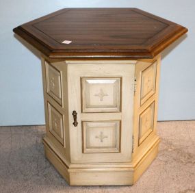 Hexagon Shaped One Door Side Table