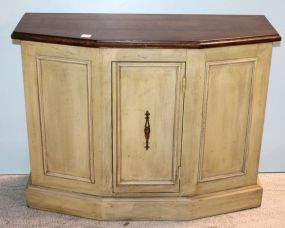 Walnut and Cream Painted Cabinet
