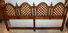 Oak Lattice Work King Size Headboard