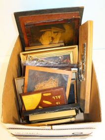 Box Lot of Various Frames/Pictures